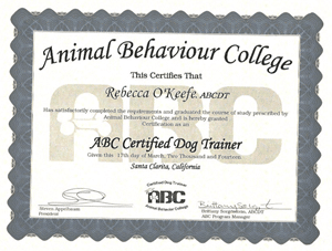 ABC Certified Dog Trainer March 2014